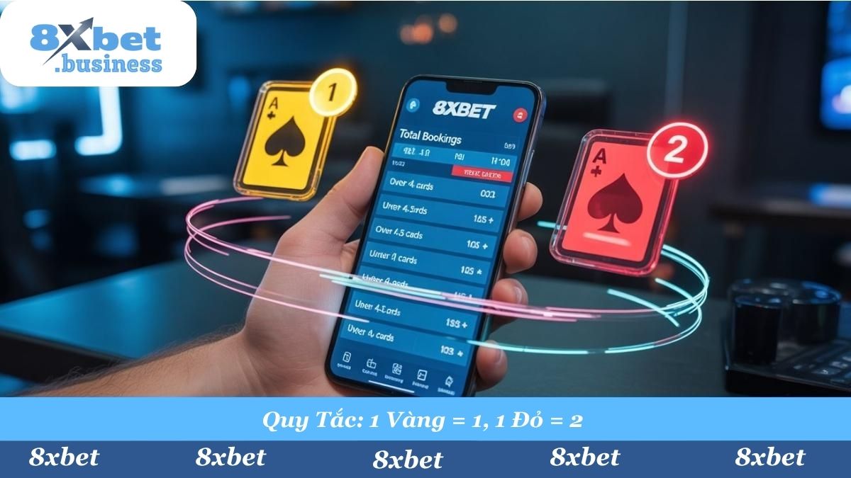 Hướng dẫn cách đọc kèo Tài Xỉu thẻ phạt và quy tắc tính điểm thẻ vàng, thẻ đỏ chuẩn xác tại 8Xbet.