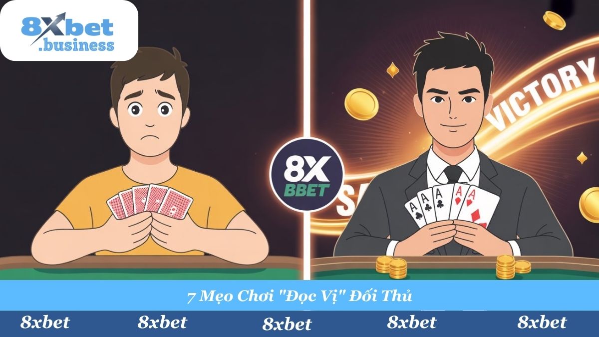 Áp dụng ngay 7 mẹo "xương máu" từ chuyên gia 8xbet để từ "tay mơ" trở thành "chiến thần" đọc vị đối thủ.