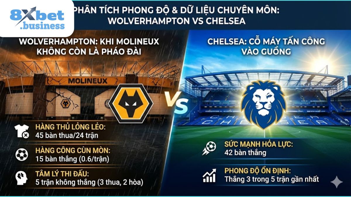 Phân tích phong độ và dữ liệu chuyên môn Wolverhampton vs Chelsea